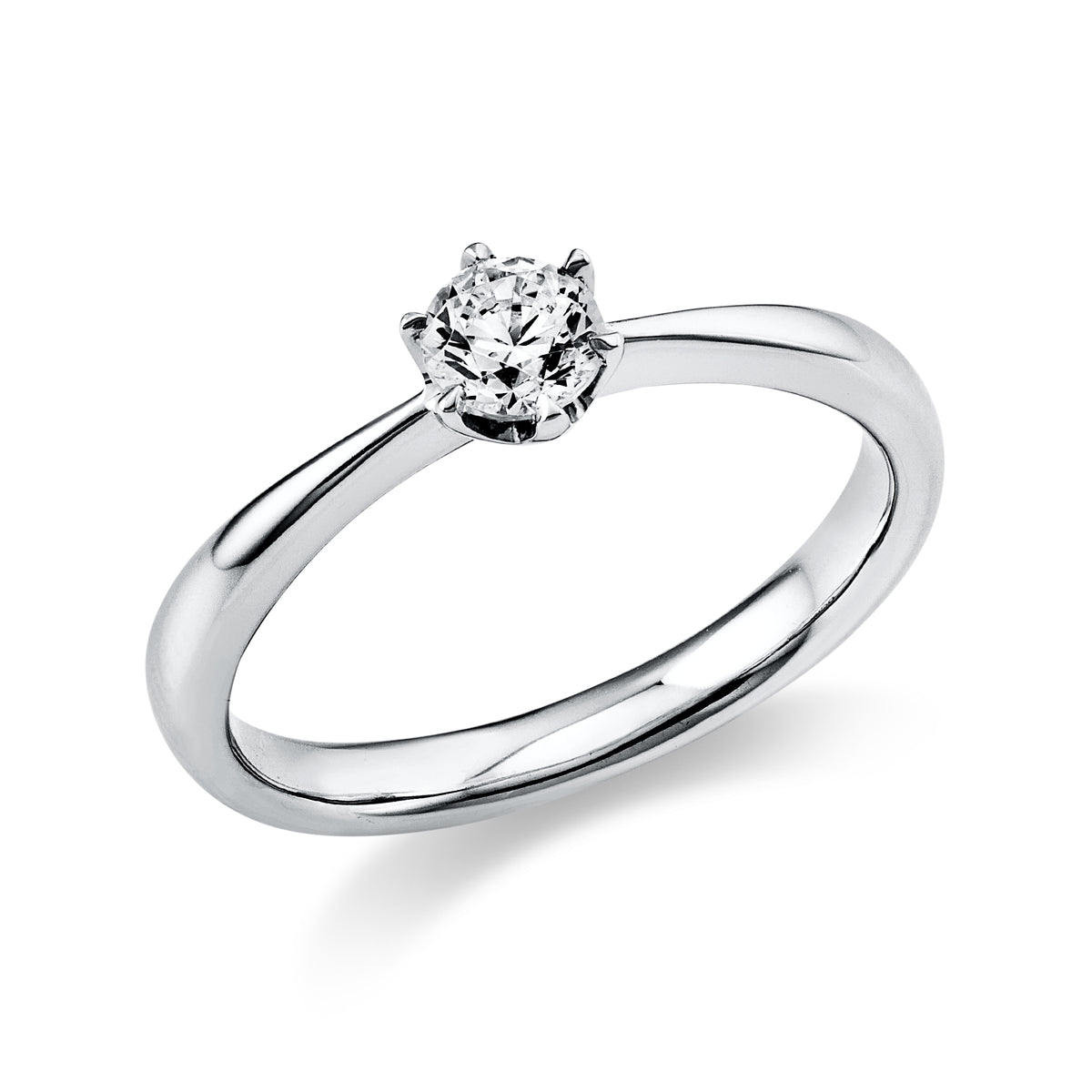Solitär Verlobungsring 585er Weißgold 0,30ct Diamant