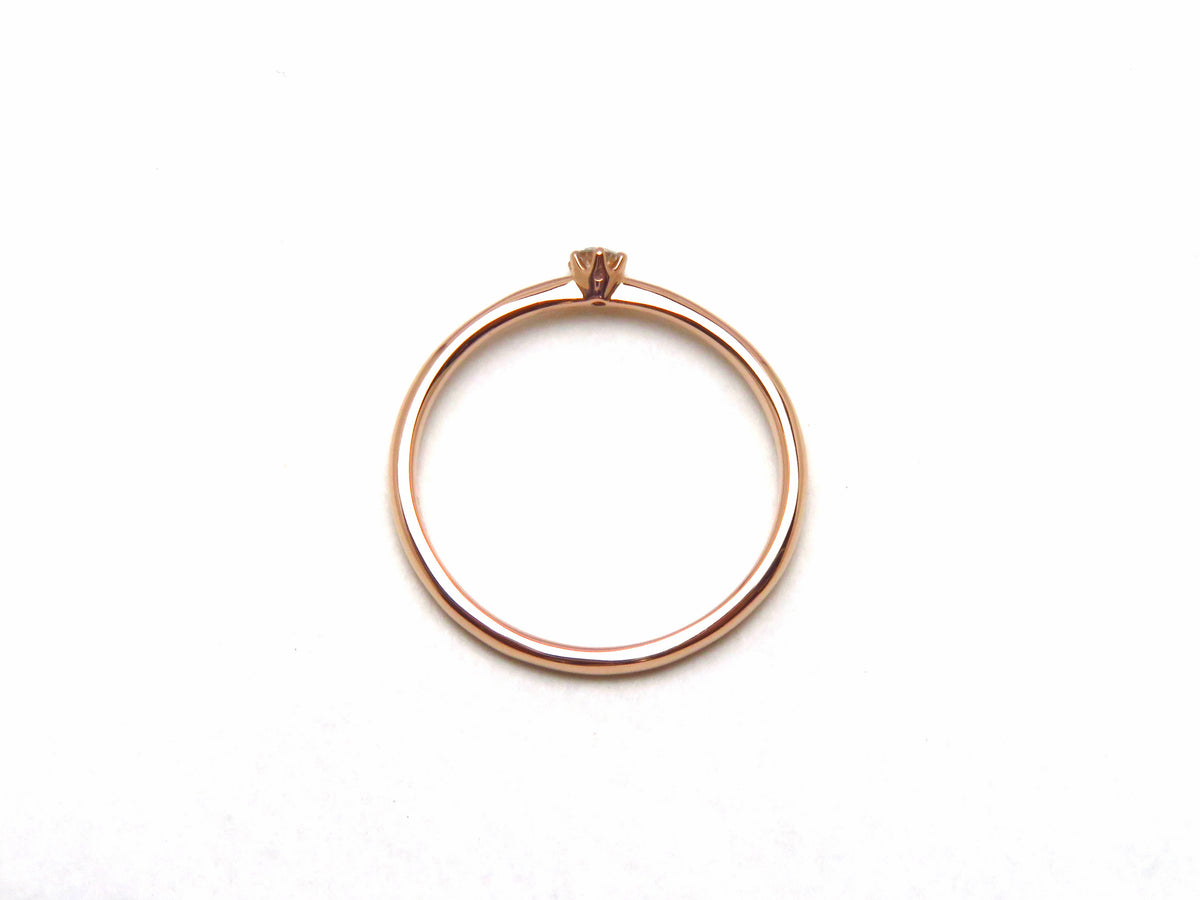 Solitär Ring 750er Roségold 0,10ct