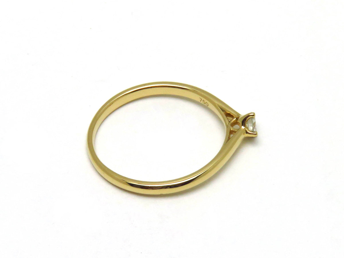 Solitär Verlobungsring  750er Gelbgold0,15ct Diamant