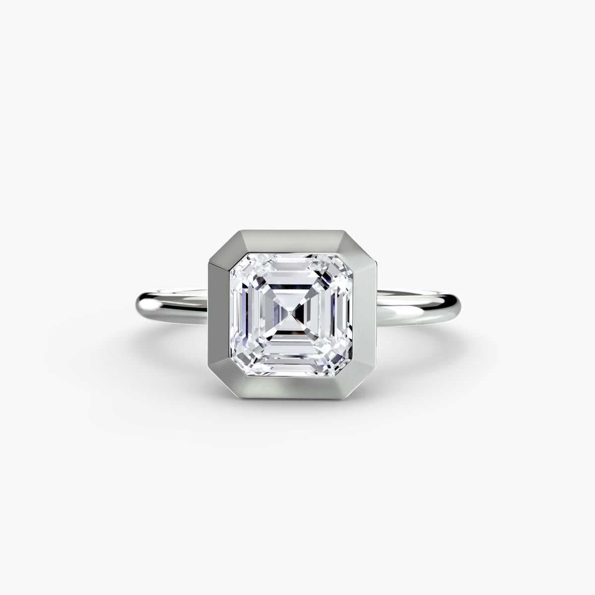 Zargenfassung Solitär Ring