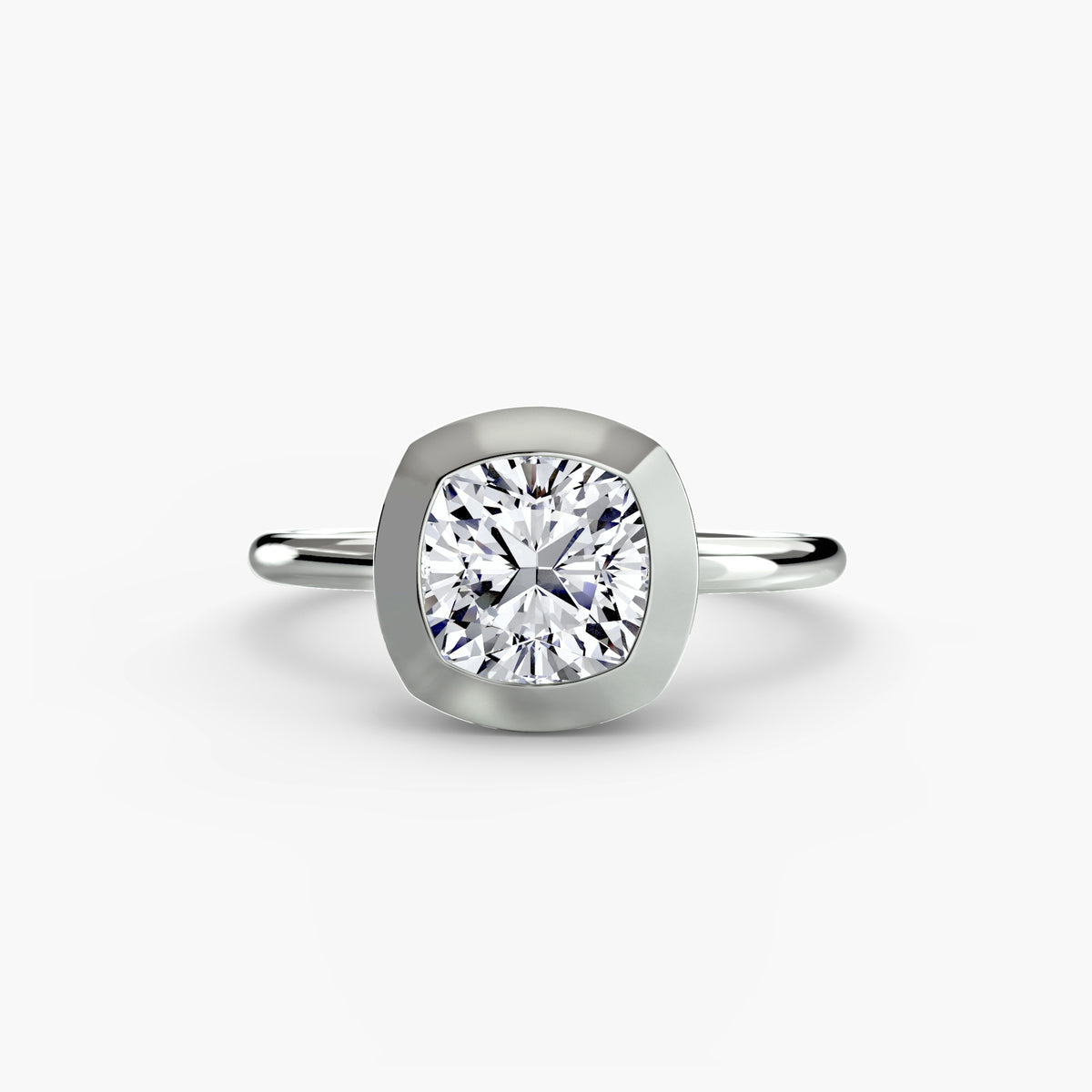 Zargenfassung Solitär Ring