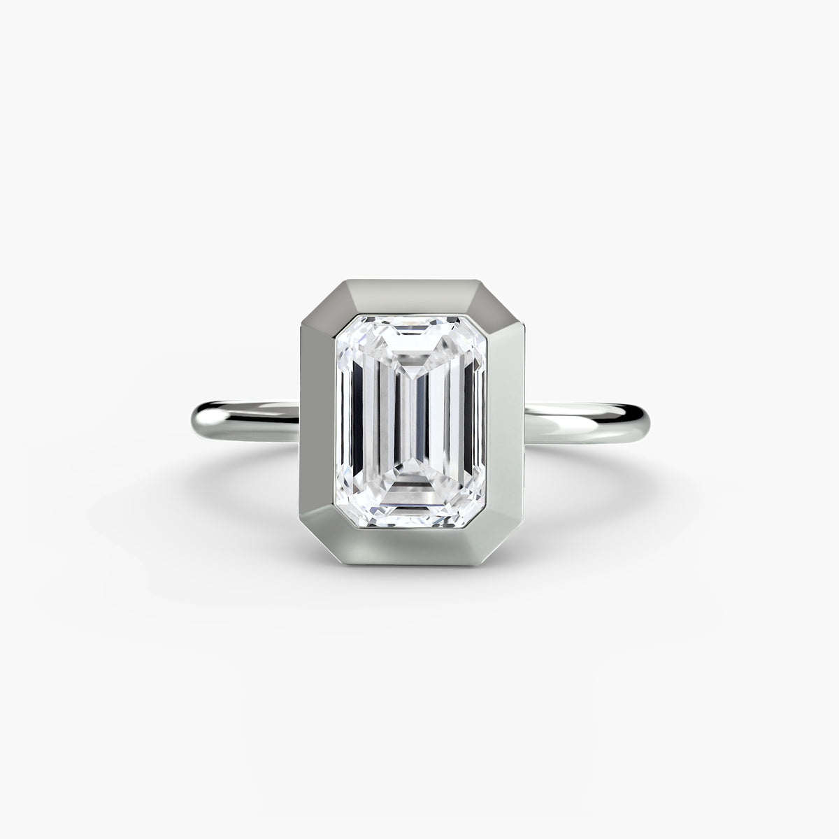 Zargenfassung Solitär Ring