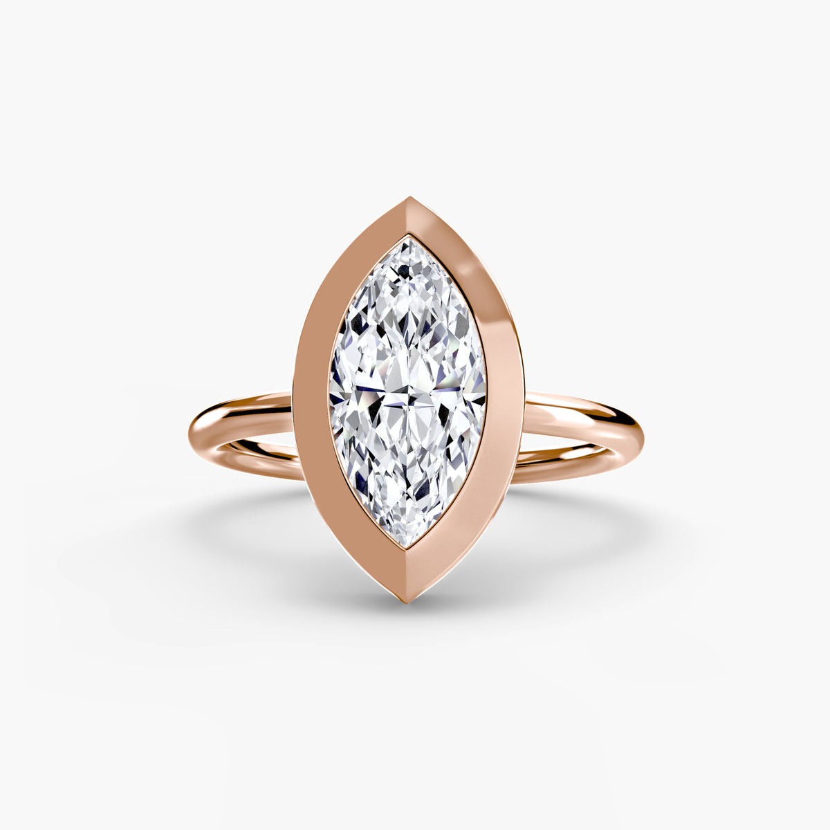 Zargenfassung Solitär Ring