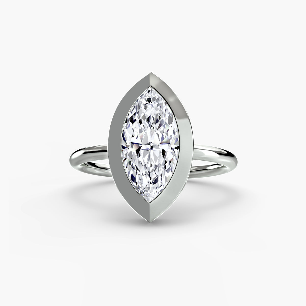 Zargenfassung Solitär Ring