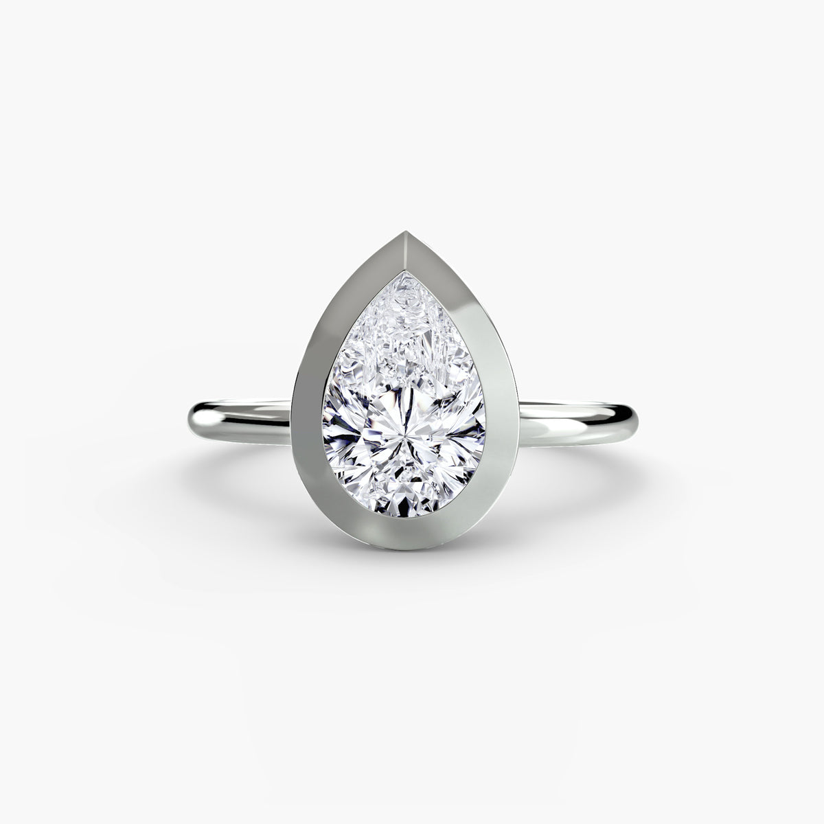 Zargenfassung Solitär Ring