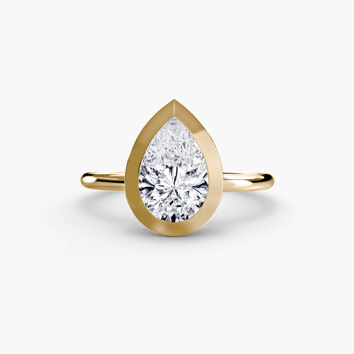 Zargenfassung Solitär Ring