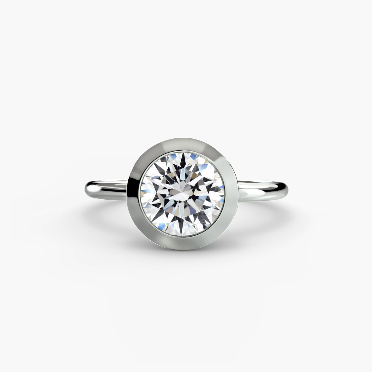 Zargenfassung Solitär Ring