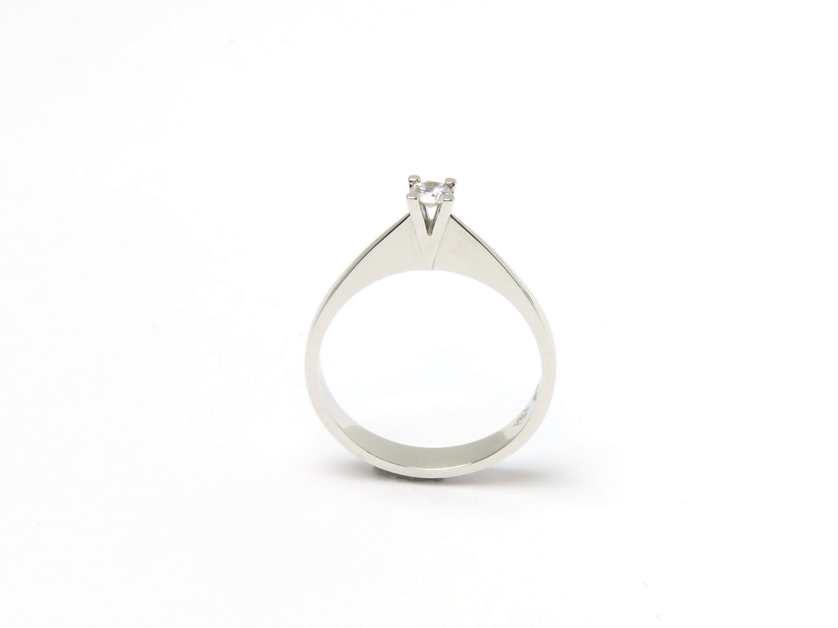 Solitär Ring 750er Weißgold