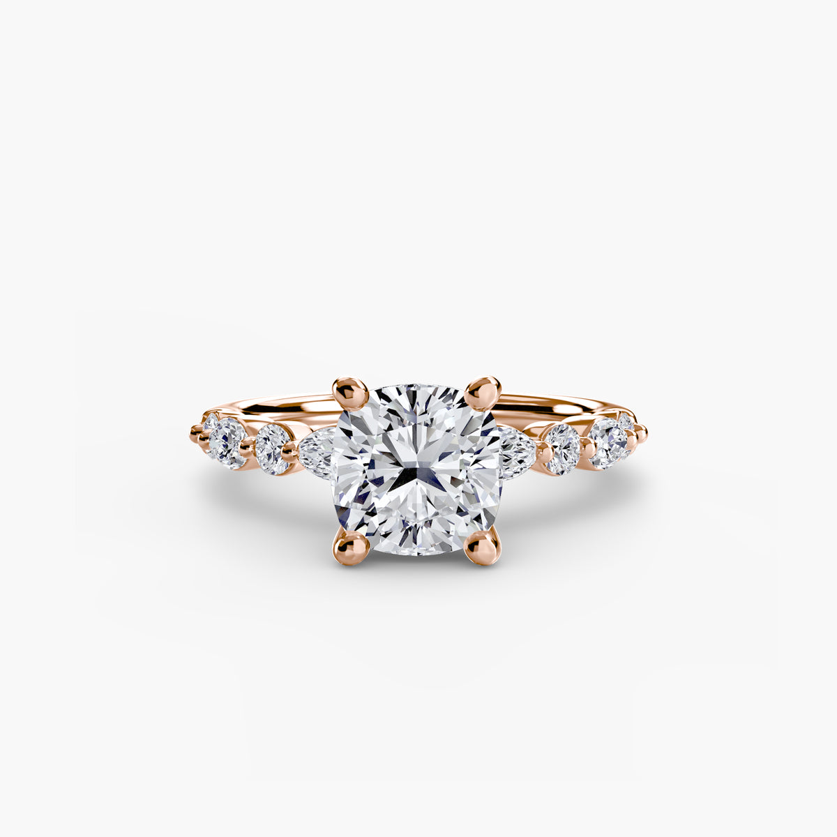 Solitär Ring mit Eternity-Pavé 2
